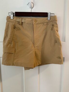 The North Face Khaki Outdoor Shorts with Logo